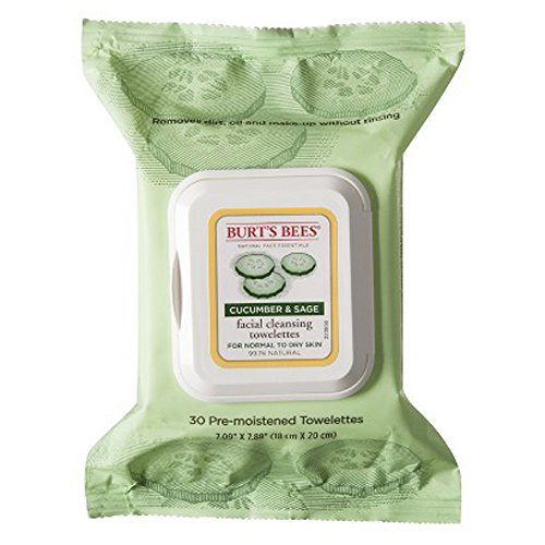 Burts Bees Facial Cleansing Towelettes Cucumber and Sage 30 Towelettes