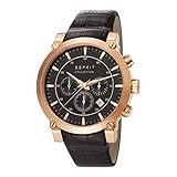 Esprit Herren-Armbanduhr Poros Chronograph Quarz Leder EL102121F06