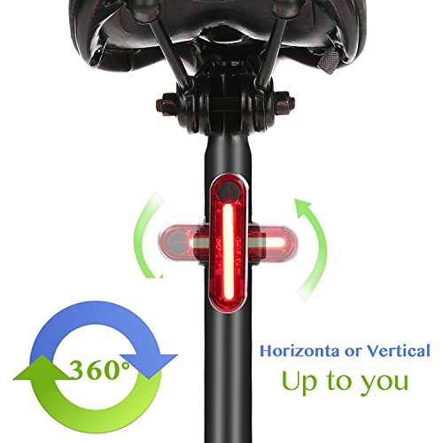 MOREZONE Smart Fahrradlicht Fahradbeleuchtung Set USB Wiederaufladbare LED Fahrradlampen Frontlicht Rücklicht Super hell Fahrradlichter Wasserdicht für Sicheres Radfahren Taschenlampe - 4