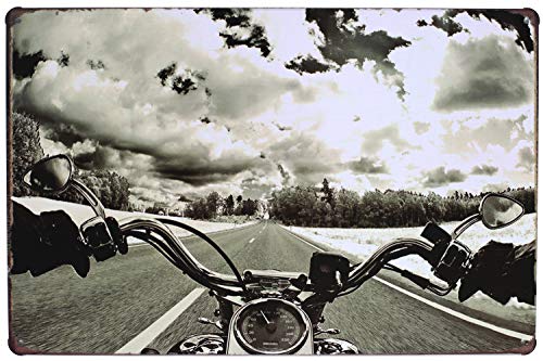 Tin Sign Ride Free, Motorcycle Metal, Wall Decorative Sign by 66Retro
