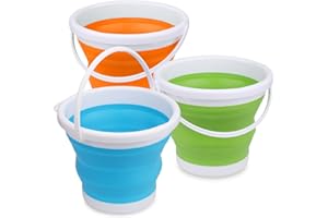 Dilabnda Sandburg Seau de plage - Seau en forme de château de sable avec sac en filet - 3 couleurs (bleu, vert, orange) - Seau de plage pour enfants, tout-petits, extérieur, bac à sable, neige,