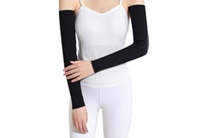 XINCHIA Thermo-Fleece-Armwärmer, elastisch, warm, für den Winter, Ellenbogenlänge, fingerlose Ellenbogenstütze, Arm-Handgelenkschutz, langärmelige Wärmer, Muffs für Damen und Herren, Radfahren,