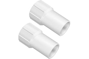 TONGASS (2-Pack) 1-1/2" Pool Hose Cuff - Threaded Hose Cuff for Spiral Wound Swimming Pool Vacuum Hose - Connects the Vacuum Head to the Vacuum Skimmer Inlet - Made of Highly Durable ABS Plastic