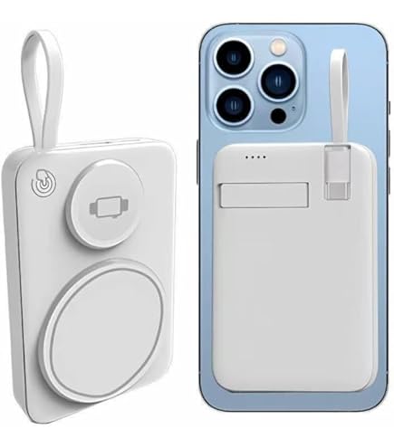 Batterie Externe Magnétique Power Bank Sans Fil 10000mAh, PD 22.5W Charge Rapide Power Bank Avec USB-C Entrée Chargeur Portable Compatible IOS 16/ 15/14/13/12/Pro/Pro Max/Android