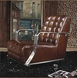 Matterial: Rindsleder Phoenixarts Vintage Echtleder Sessel Edelstahl Ledersessel Braun Design Sofa Lounge Möbel NEU 448