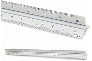 ANTEVIA MATÉRIAUX ANTEVIA - Regla de arquitecto, triangular, con escala, de 30 cm | Más de 20 modelos | Escala: 1:20/1:25/1:50/1:75/1:10, material: Aluminio | Escalímetro (Thirty)
