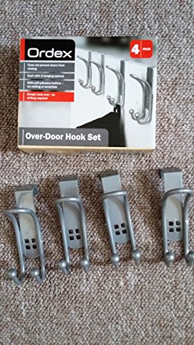 4 Stück Türhaken Kleiderhaken Haken Türhänger Garderobenhaken Türgarderobe - 2