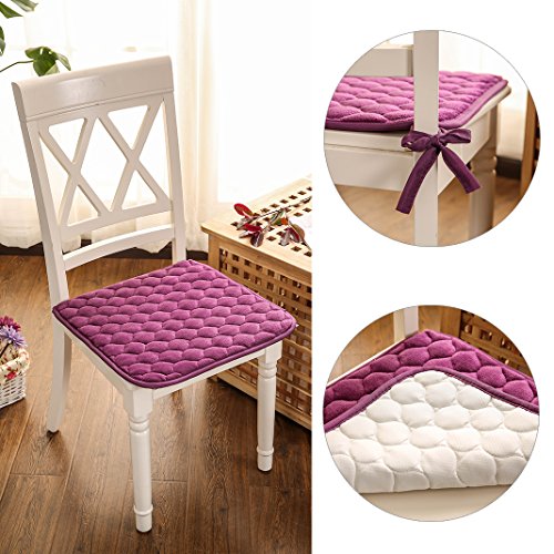 HuaForCity Cuscino Sedia Flanella Morbido per Cucina Giardino Ufficio Auto 45x45cm Aiola Chiaro