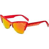 HENLEYS Occhiali da Sole Rosso Quadrato Montatura Occhiali Mod:HL-055