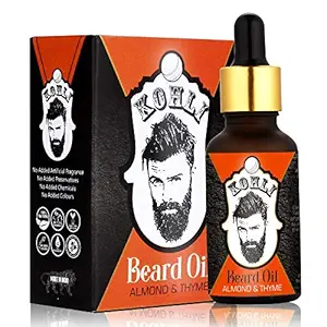 KOHLI Beard Growth Oil with Almond,Thyme and 12 natural Oil,30ml