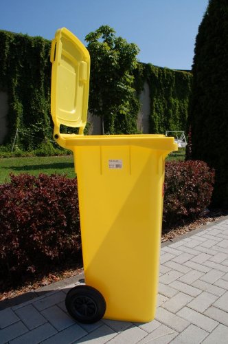 Mülltonne Müllbehälter 120 l gelb - 4