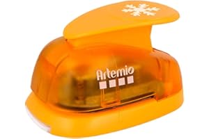 Artemio Perforatore a Leva 3,5 cm Fiocco di Neve n°3, Legno, Arancione