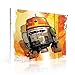 Produktbild TapetoKids Leinwandbild Star Wars Rebels Chopper C1-10P - XL - 80 x 80 cm - Komplettpaket! - fertig gerahmt und inklusive Aufhängung - hochwertige 230g/m² Leinwand auf Keilrahmen - kinderleichte Anbringung