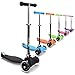Produktbild 3Style Scooters RGS-1 Kinder-Roller neigbar, Tretroller, Mini-T-Lenker, 3 Räder, für Mädchen/Jungen, mit blinkenden LED-Rollen, schwarz