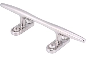 Taquets de Bateau, Keenso Crampons de plate-forme Taquet de Corde de Pont de Cale de Dock d'Amarrage de 5 "Base Plate pour Ponton en Acier Inoxydable