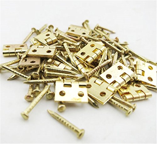 Preisvergleich Produktbild BGNing 20pcs Mini Folding Kupfer Scharnier Gebäudemodell Stecker DIY Kartenzubehör