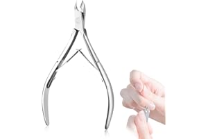 AUEFUDQ Ciseaux à cuticules Coupe-cuticules Ciseaux à cuticules professionnels en acier inoxydable Fins pour enlever l'excès de peau déchirée des doigts et des orteils, pinces à cuticules de haute qualité ave
