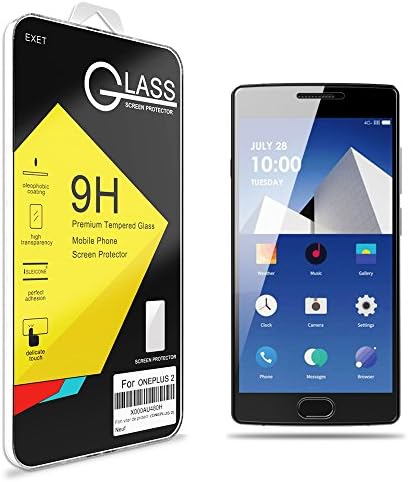 WOEXET Screen Protector for OnePlus 2 Ultra-Clear Premium Tempered Glass Screen Protector Film with 9H Hardness and Easy Bubble-Free Installation