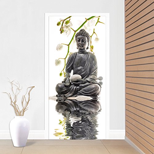 Eurographics DD-UWE1065 Deco Door Under White Orchids, 92 x 202 cm - 2