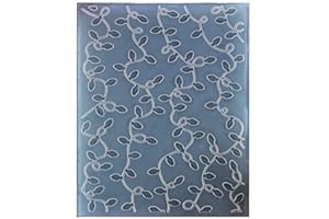 Kwan Crafts Merry Christmas Light Chain Plastic Embossing Folders for Card Making Scrapbooking and Other Paper Crafts, 12.1x15.2cm