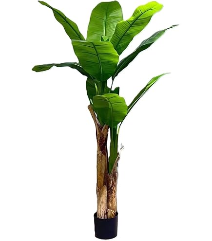 Pianta artificiale Banano 160h con vaso e 2 fusti