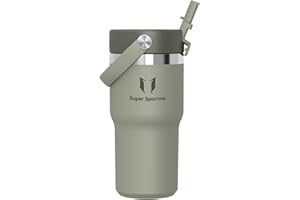 SUPER SPARROW Sparrow Borraccia Termica Bambini - 620ml - Twistpath Borracce con Tappo Flex con Cannuccia - Senza BPA & Perdite Bottiglia Acqua - Inox Borracce Termiche Per Portabevande