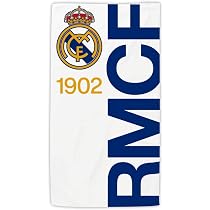 Asciugamano Ufficiale Real Madrid 140x70 Cm - Microfibra 240 Gsm, Asciugatura Rapida, Per Spiaggia Piscina Bagno