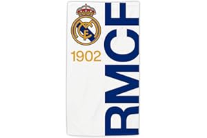 ARDITEX, Toalla Real Madrid, Toalla de Playa Real Madrid de Microfibra, Grande, para Piscina, Tumbona, Baño, Ducha, con Diseño Europeo, 100% Poliéster, 170 x 90 Centímetros, 240 gsm