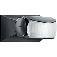 Steinel Bewegungsmelder IS 1 schwarz, innen und außen, 120° Bewegungsmelder, 10 m Reichweite, Auf- und Unterputz, IP54