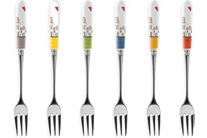 EGAN 6 Tenedores, Acero aleado, Multicolor, 1x2,3x15 cm, 6