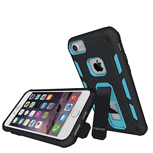 iPone 7 Funda Pegoo  iPhone 7 iPhone 6 iPhone 6S Caso universal del tel  fono  El Soporte Incorporado A Prueba de golpes Anti-Ara  azos y Polvo Mezcla Doble Capa Armadura Proteccion Caso Funda C  scara Caja para Apple iPhone 7 6 6S  4 7   Azul 