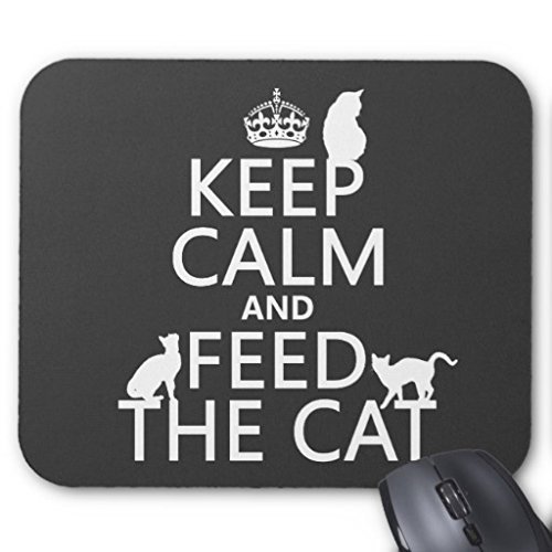 Preisvergleich Produktbild Keep Calm and Feed The Cat Pattern Mouse Pad