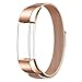 Produktbild Greatfine Fitbit Alta Mailänder Armband Edelstahl Sport Smart Watch Fitness Armbands Ersatzarmband für Fitbit Alta / Fitbit Alta HR Edelstahlband (Rose)