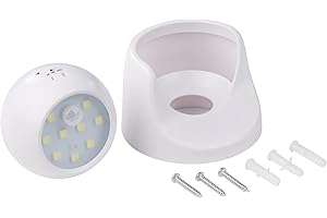 ‎LUMINEA Luminea Bewegungsmelder Batterie: 2er-Set kabellose LED-Strahler, Bewegungssensor, 360° drehbar,100 lm (Bewegungsmelder innen mit Batterie, Lampe mit, Bewegungsmeldern)