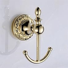 BigBig Home Handtuchhalter Gold aus Messing, Handtuchring Modern mit