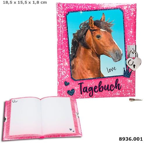Horses Dreams Diary with Lock, Pink, in original packaging