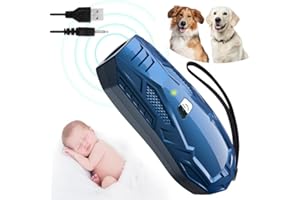 BUBBACARE Aboiement Chien Ultrason, Portatifs Dispositif Anti-Aboiement, Mini Rechargeable Boitier Anti Aboiement Chien Exterieur Intérieur Portée Effective de 5m, Ultrason Chien pour Chiot Petit Grand Chien