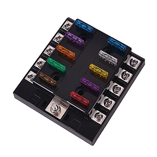 Fuse Box Holder Terminal Bar Kit Circuit Car Auto Automotive Blade 10 Way Car ATO ATC Van Truck 6V 12V