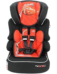 Mycarsit - Silla de coche disney grupo 1/2/3 (9kg a 36kg) - 3 estrellas tests tcs - con proteciónes laterales - 10 colorido