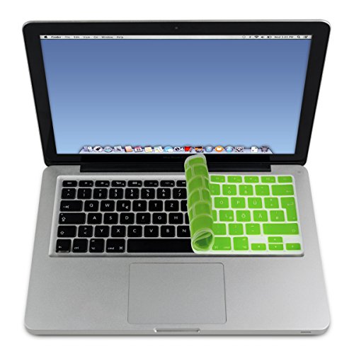 kwmobile Tastaturschutz Apple MacBook Air 13“/ Pro Retina 13“/ 15“ – QWERTZ Silikon Laptop Tastaturfolie – Notebook Tastaturschutzfolie Grün - 2