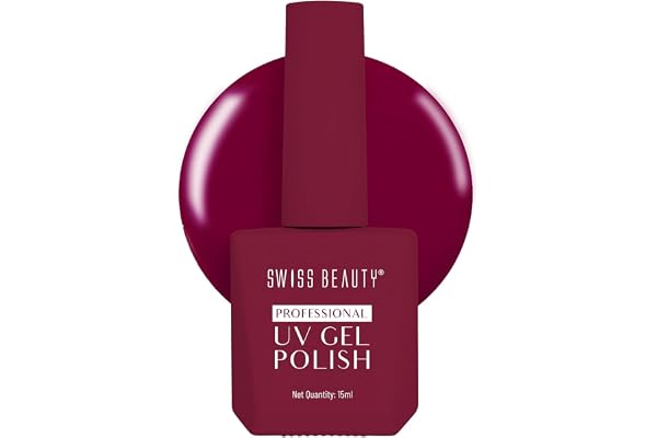 Swiss Beauty Professional UV Gel Nail Polish, Lasts Upto 21 Days, Super Glossy Finish, Non-Chipping, Non-Smudging, Quick Drying Nail Polish, Shade -25, 15 ml