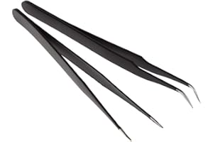 Demarkt Nailart Gebogen Spitzpinzette + Pinzette antimagnetisch in 1 Set