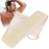 Sangle dorsale exfoliante à long manche en luffa naturel pour le bain, massage, soins du corps, pour éliminer la peau morte, acné, éponge pour hommes et femmes