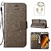 Produktbild für Samsung Galaxy A7 (2017) Hülle Geprägte Muster Handy PU Leder Silikon Schutzhülle Handy case Book Style Portemonnaie Design für Samsung Galaxy A7 (2017) + Schlüsselanhänger/*126) (1)