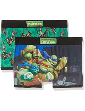 TMNT - Teenage Mutant Ninja Turtles Jungen Boxershorts Kid Genius, 2er Pack