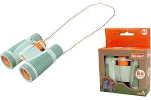 Simba Scout 109452671 Jumelles pour Enfant à partir de 5 Ans (11 cm) – Jumelles caoutchoutées avec grossissement 8X et portée de Vision de 200 m, Jouet Explorateur et Explorateur avec Cordon Tour de