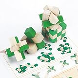 Andux 4pcs / set Puzzle Entsperren Holzspielzeug Kongming Verschluss Luban Lock3D Holz-Würfel Gehirn Teaser Puzzle Wizard Magic Cube 4 Satz KMS-01 - 5