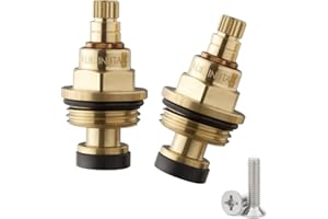 Schläfer 451412 | Coppia Vitone Ricambio Unificato 1/2" (pollice) con Broccia 8/20 per Rubinetto Bagno, Cucina, Gruppi a Muro con manopole. Conf. 2pz.