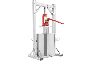 GAABUNGKY Prensa hidráulica de frutas 12L vino Sider Prensa Fácil Operación Gran Capacidad Herramienta Prensa de Vino Estructura Estable Trituradora de Prensa de Frutas para Prensa de Frutas Suave Como Uvas