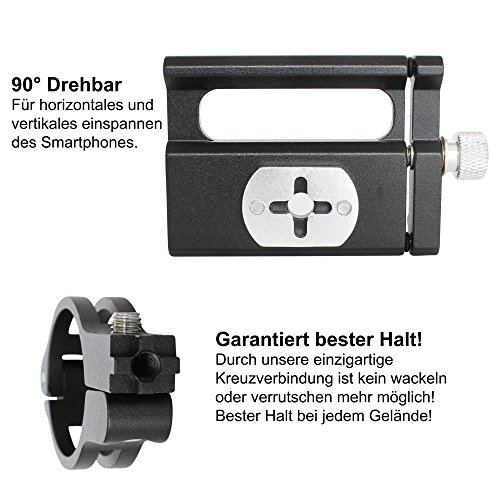 BOMBENFEST – Handyhalterung für Fahrrad & Motorrad | Passend für ALLE Smartphones | Passt an ALLE LENKER + 2 GRATIS Passtücke | Handyhalterung Fahrrad | Handyhalterung Motorrad - 3